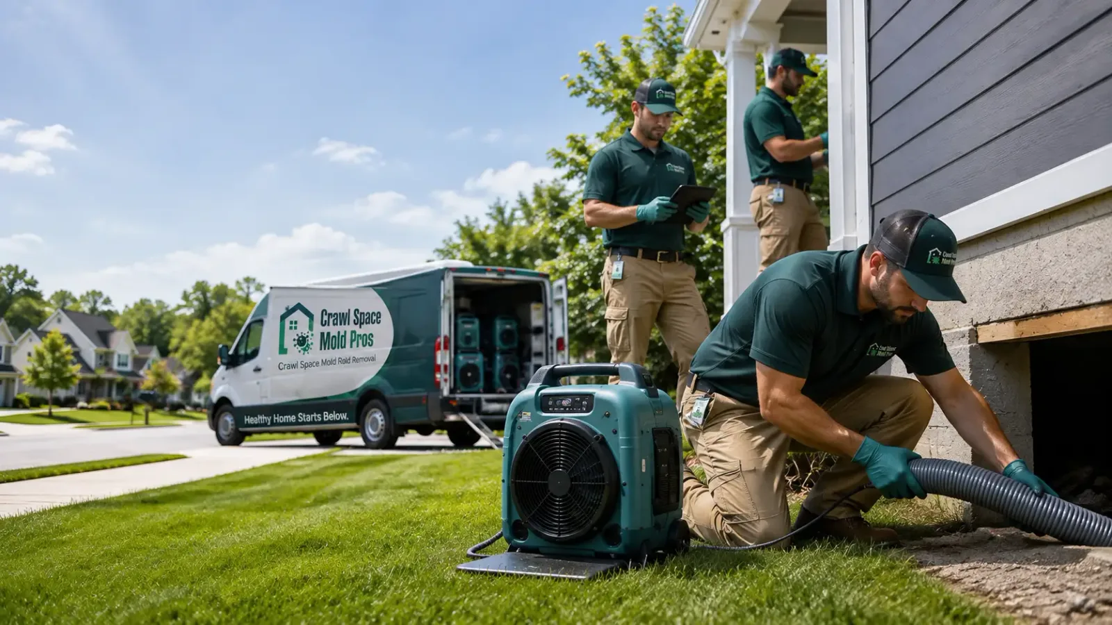 Crawl Space Mold Removal in Halstead, KS
